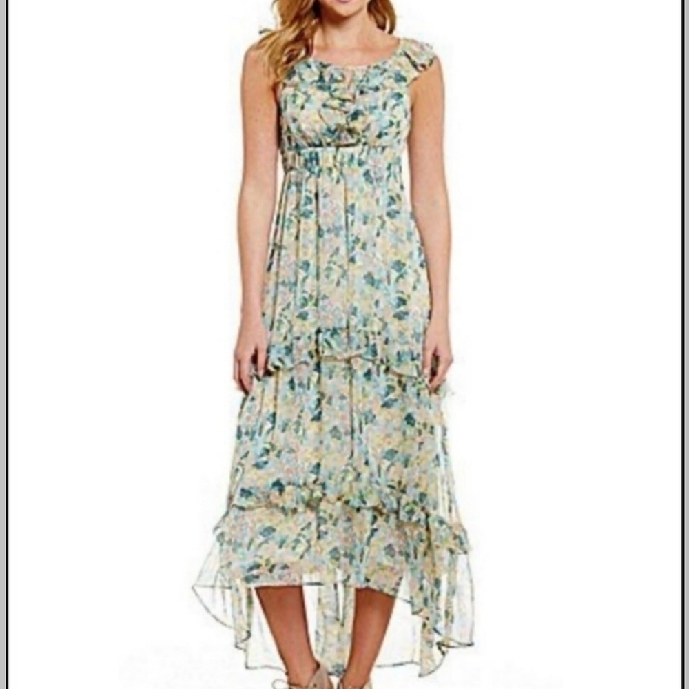 Chelsea & Violet Floral Ruffle Maxi Dress S Fairycore Forest Fairy Cottagecore